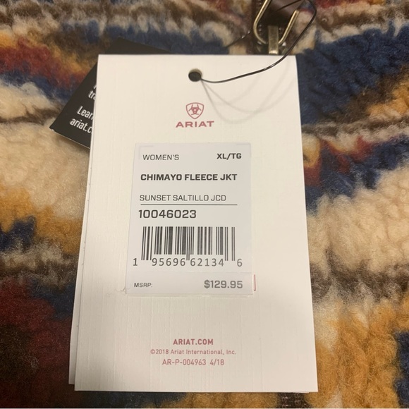 Ariat Chimayo Fleece Jacket Sunset Saltillo JCD New Women’s XL - Picture 3 of 11